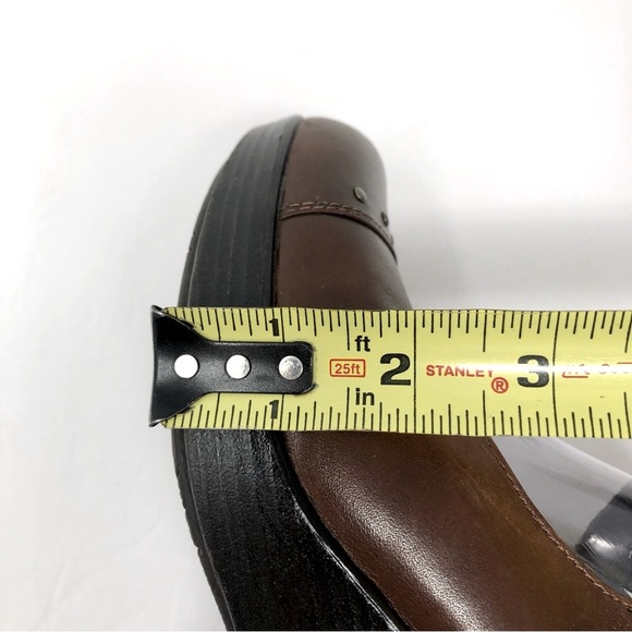 Dansko Fanny Wedge 3.5” Heel Mary Jane Sandals Shoes Dark Brown Leather EU 38 - Picture 8 of 13